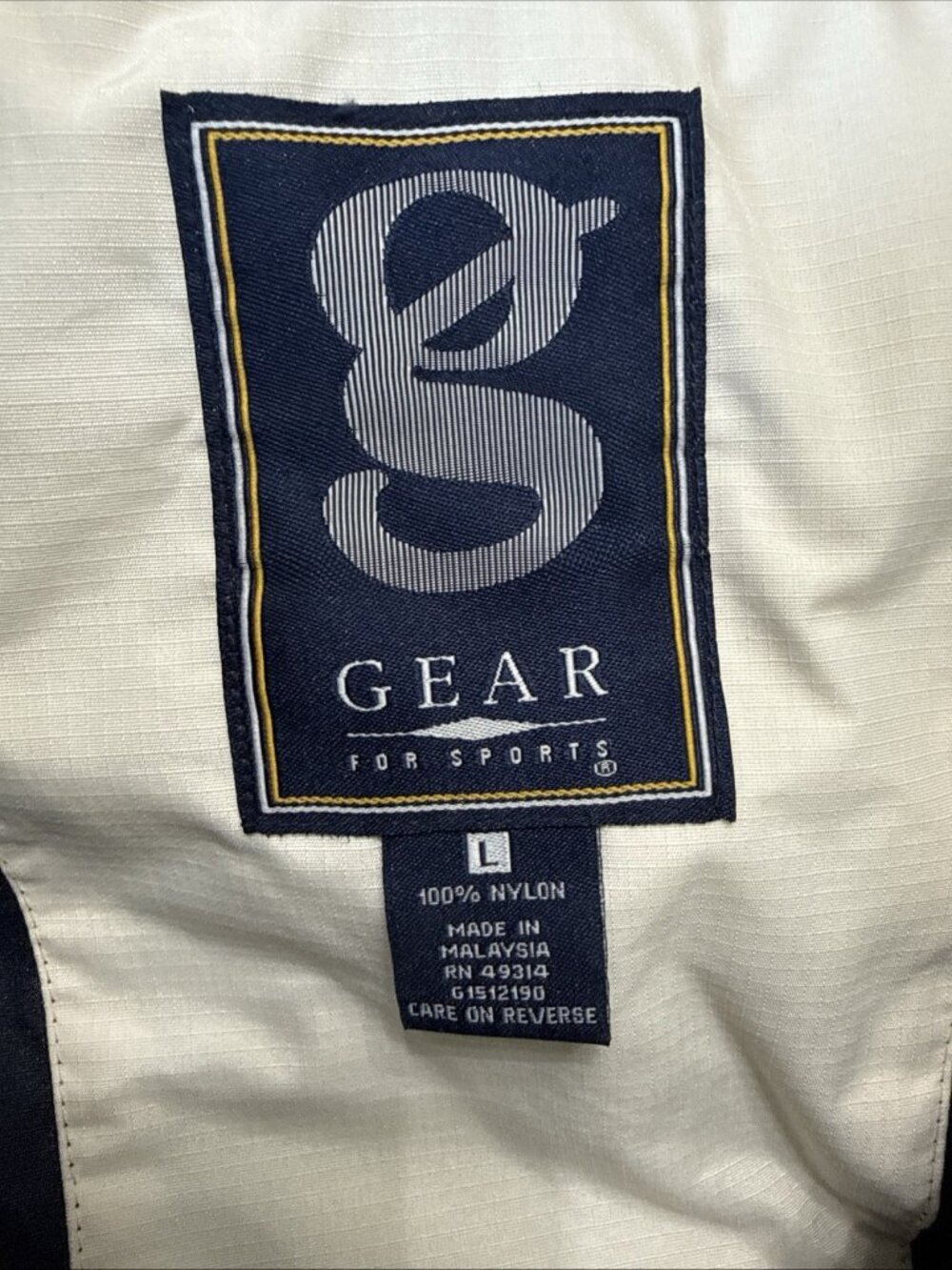 Gear for Sports L Windbreaker Breeders Cup Patch Y2K Vibe Blue & Yellow Pullover - Picture 5 of 6